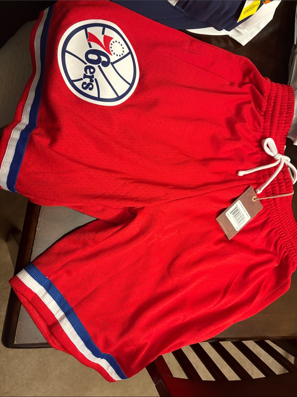 Philadelphia 76ers Red Mitchell and Ness Basketball Shorts